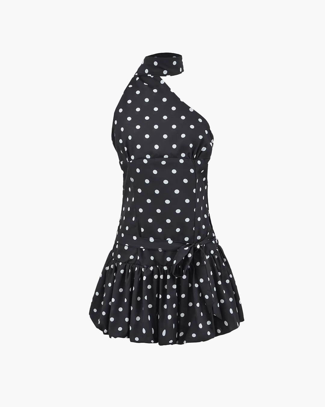 Nina One Shoulder Polka Dot Mini Dress - Elegant Occasion Dress for Women - Image 7