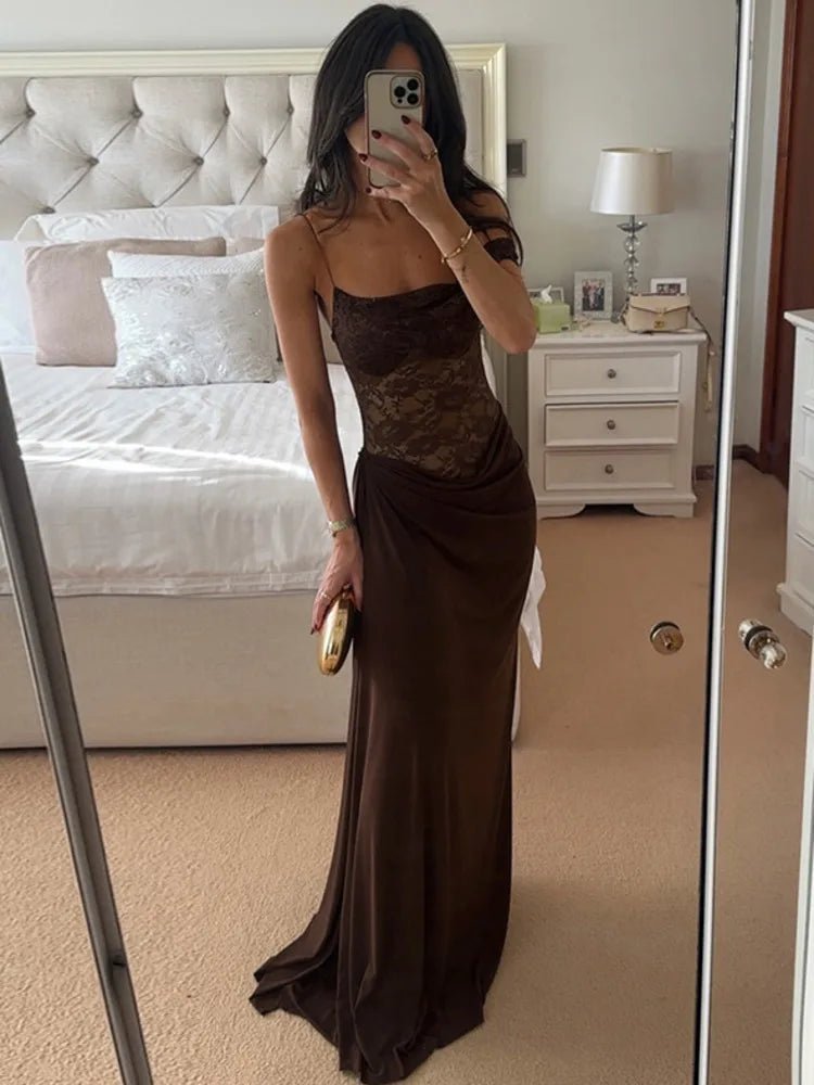 Olga One Shoulder Lace Maxi Dress - Elegant Occasion Dress for Women - Image 11