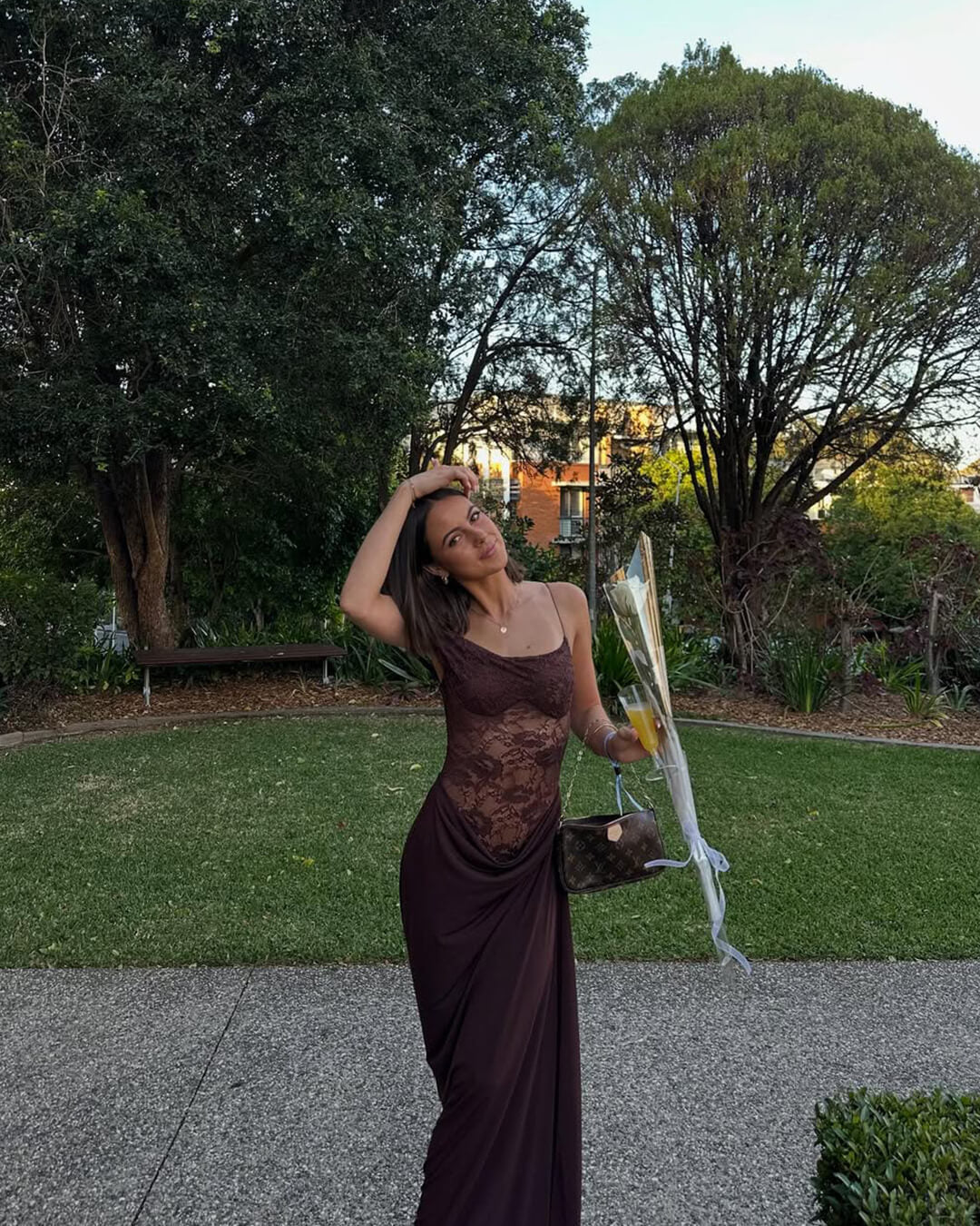 Olga One Shoulder Lace Maxi Dress - Elegant Occasion Dress for Women - Image 9