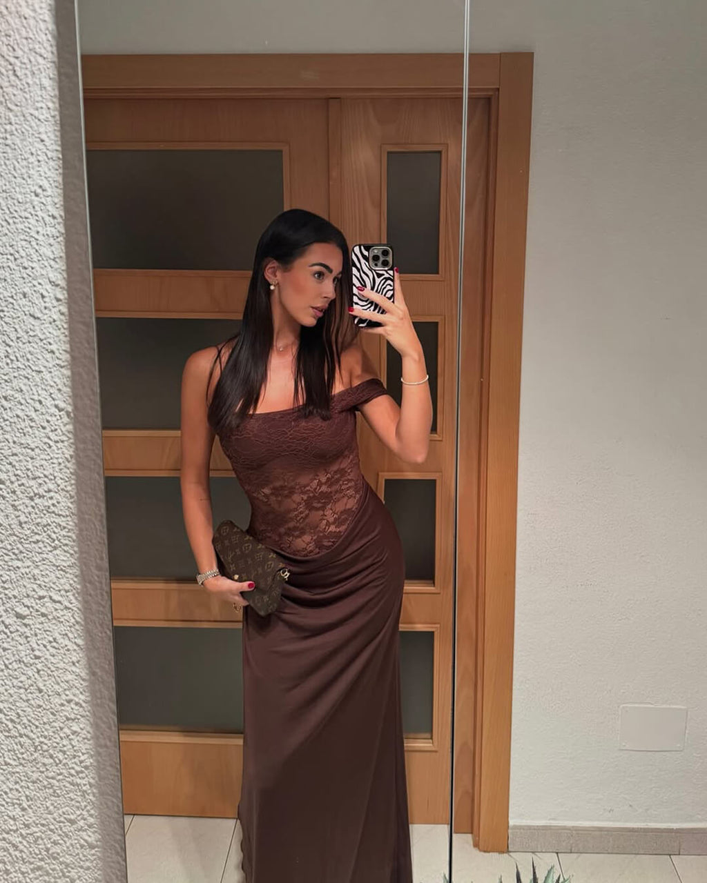 Olga One Shoulder Lace Maxi Dress - Elegant Occasion Dress for Women - Image 3