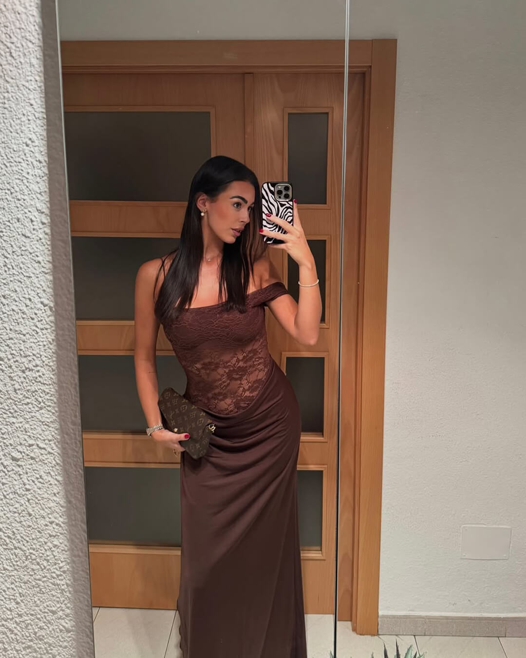 Olga One Shoulder Lace Maxi Dress - Elegant Occasion Dress for Women - Image 3
