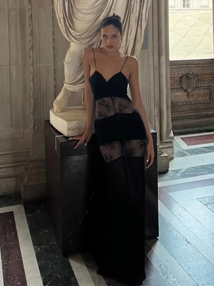 Ravenna Sheer Lace Slip Maxi Dress - Elegant Occasion Dress for Women - Image 5