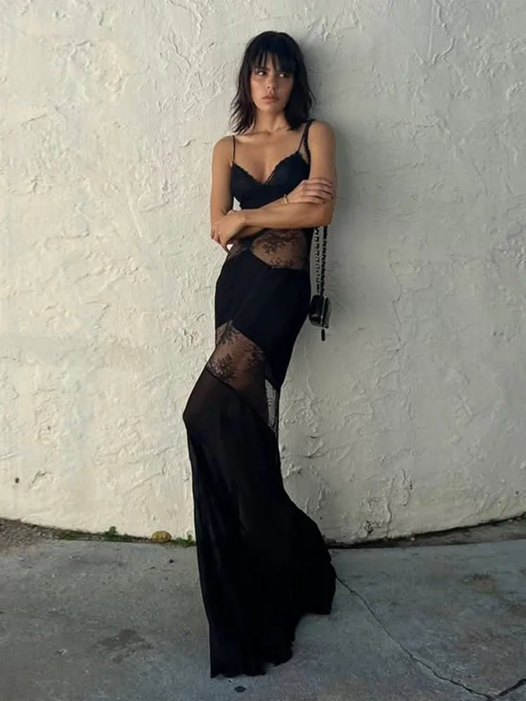 Ravenna Sheer Lace Slip Maxi Dress - Elegant Occasion Dress for Women - Image 4