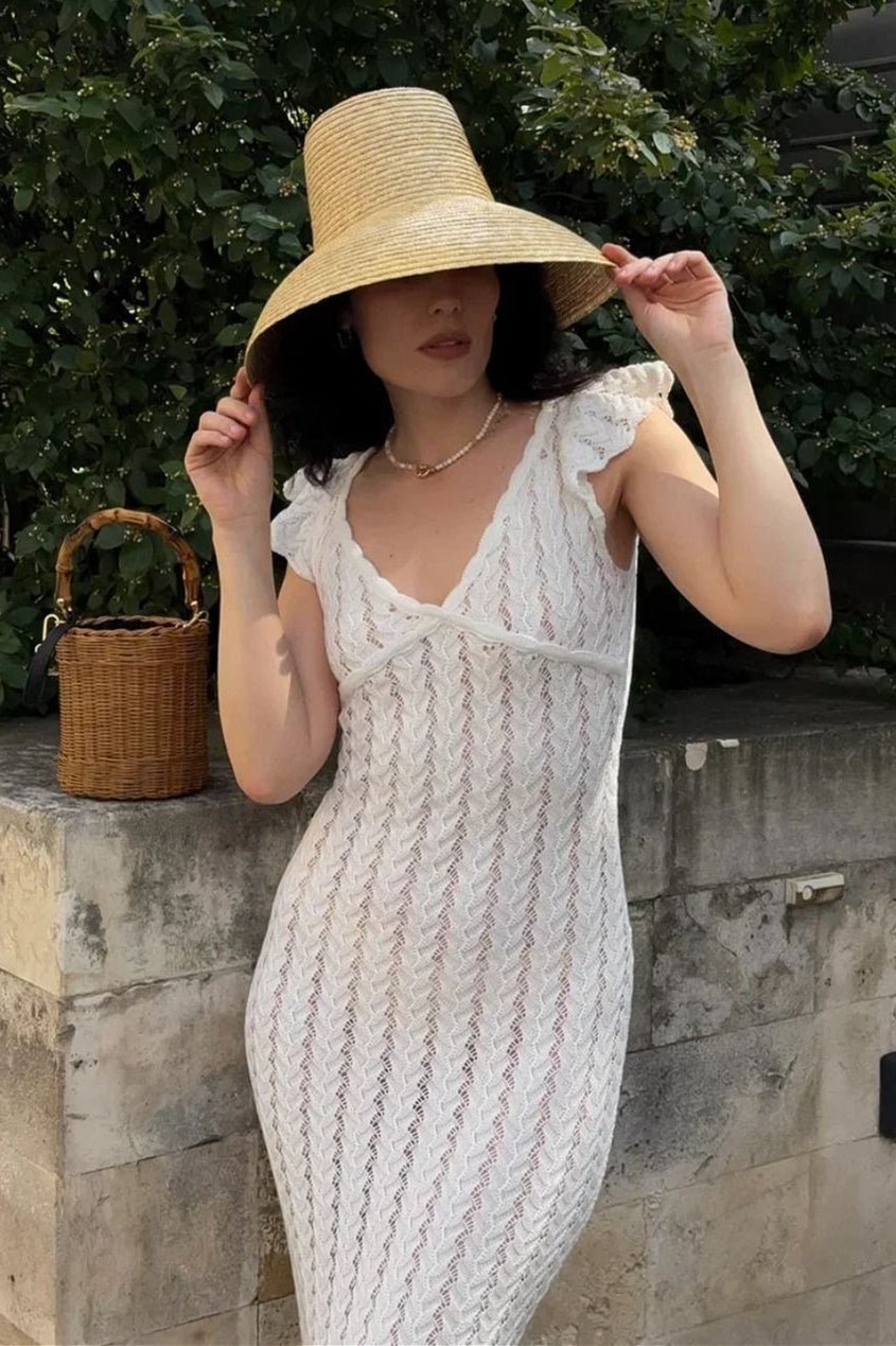 Roan Ruffle Knit Midi Dress - Elegant Occasion Dress for Women - Image 8