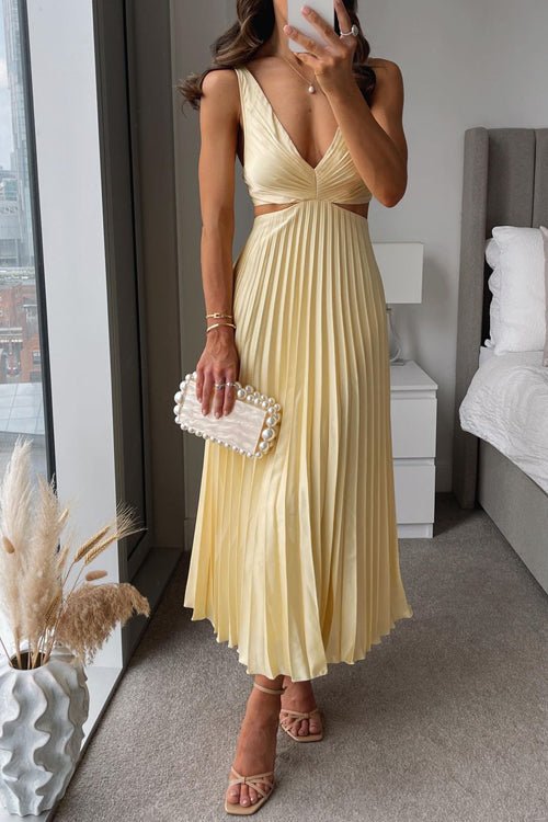 Rona V-Neck Cutout Sleeveless Maxi Dress - Wedding Guest Maxi Dress - Image 2