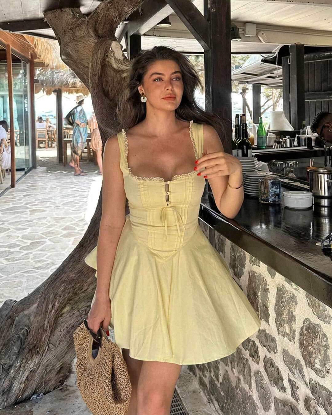 Rosa Lace-Up Back Mini Dress - Elegant Occasion Dress for Women - Image 6