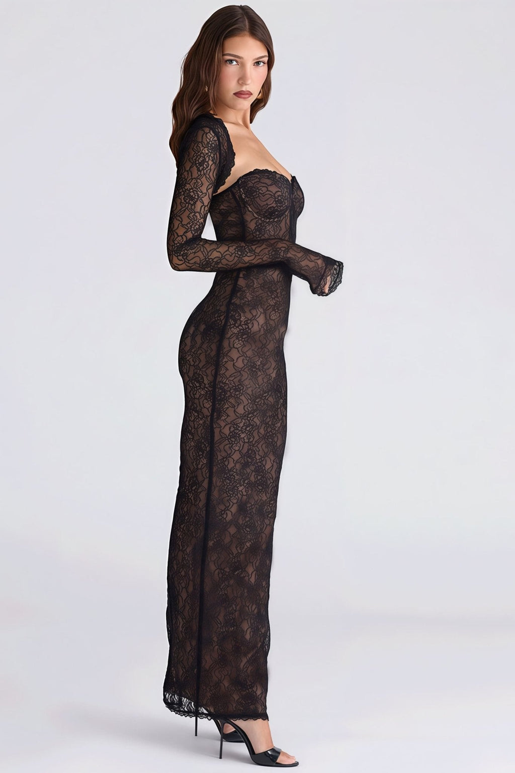 Senna Lace Sheer Bandeau Maxi Dress - Elegant Occasion Dress for Women - Image 15