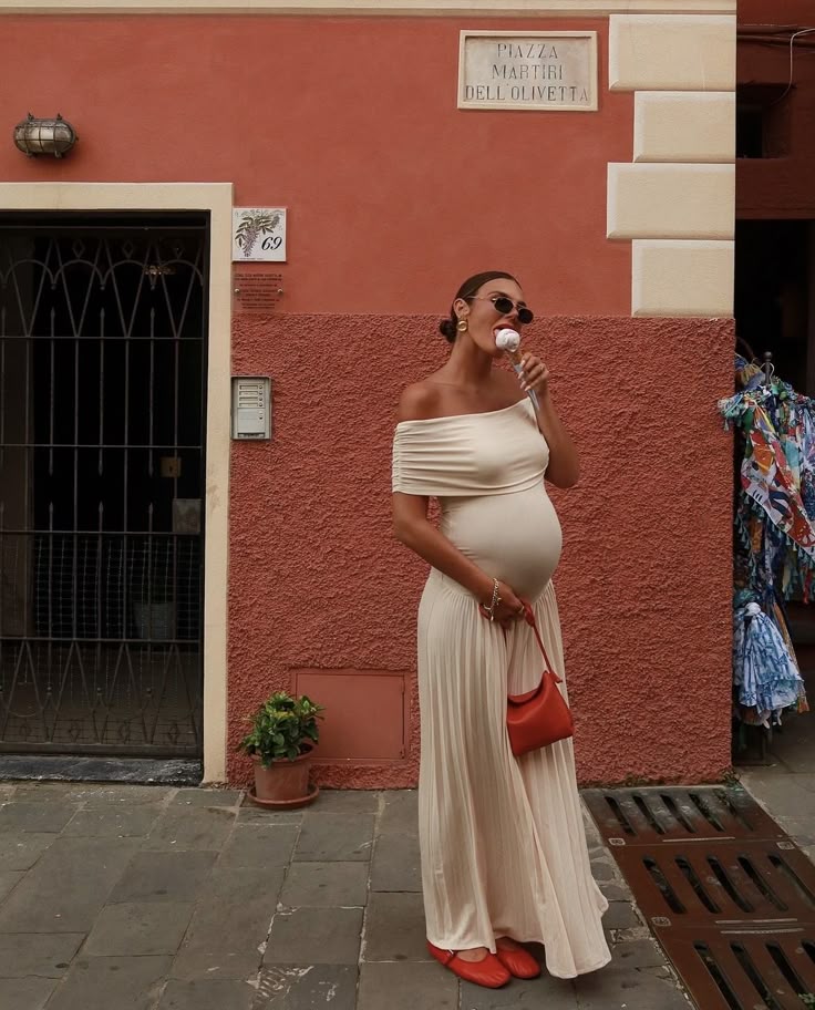 Serena Flowy Off-Shoulder Draped Maxi Dress | Elegant Summer & Maternity Wear - Image 4