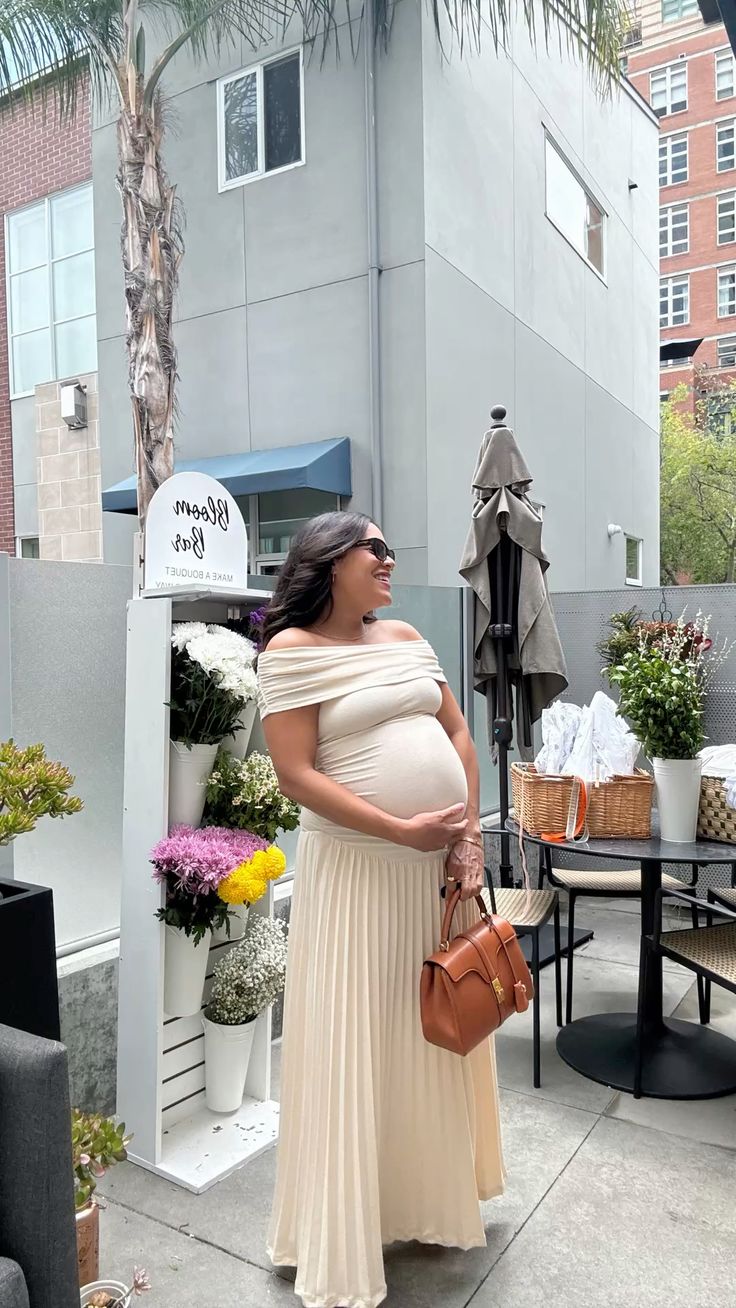 Serena Flowy Off-Shoulder Draped Maxi Dress | Elegant Summer & Maternity Wear - Image 3