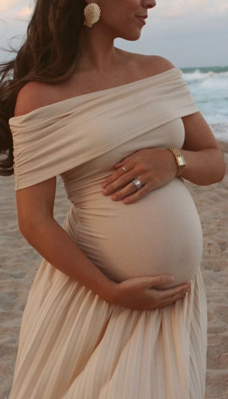 Serena Flowy Off-Shoulder Draped Maxi Dress | Elegant Summer & Maternity Wear