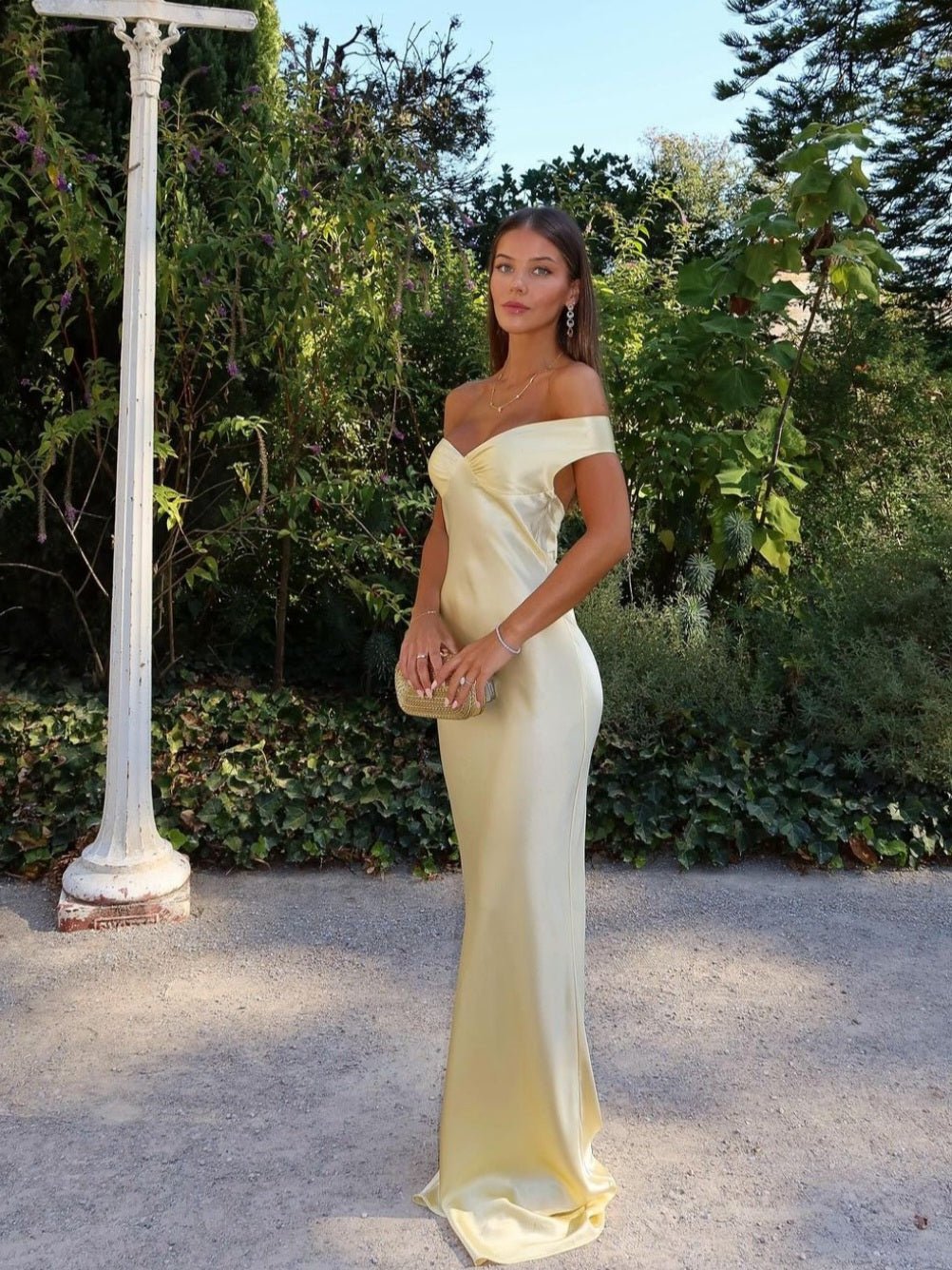 Serene Backless Satin Maxi Dress - Open Back Formal Satin Dress - Image 3