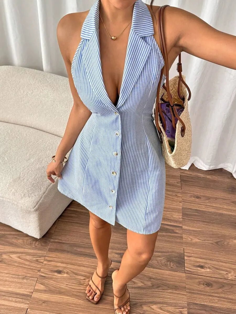 Denise Butterfly Knot Backless A-Line Beach Dress - Elegant Occasion Dress for Women - Image 5