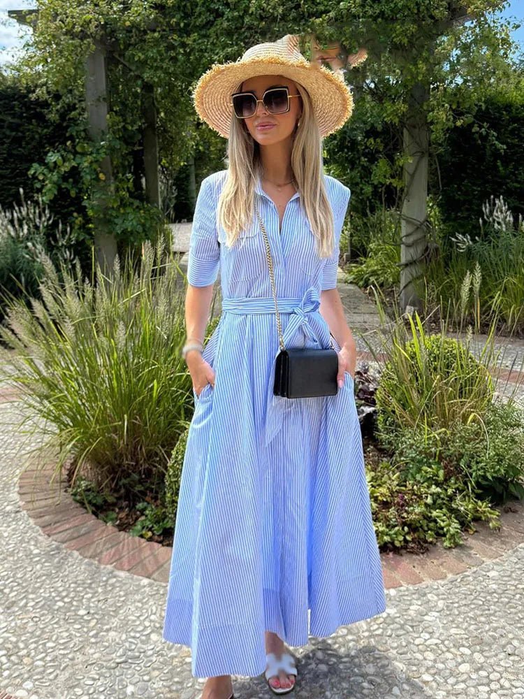 Beatrice Bow Tie-Waist Shirt Dress - Elegant Occasion Dress for Women - Image 4