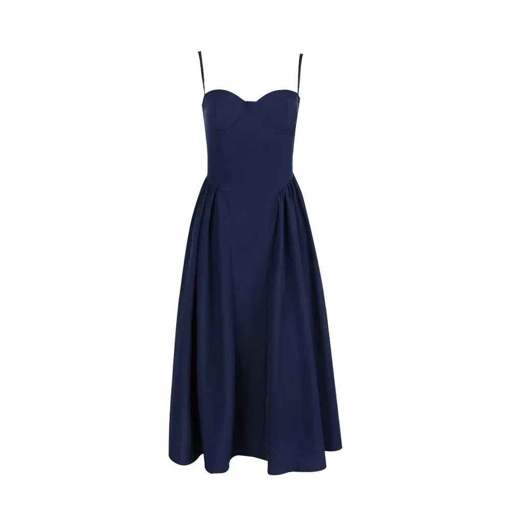 Sylvia Sleeveless Strap Midi Dress - Elegant Occasion Dress for Women