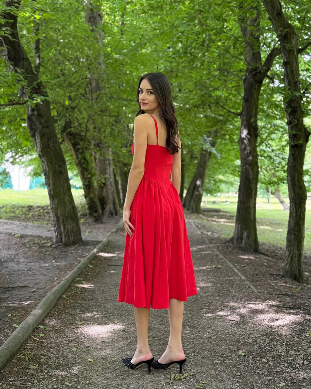 Sylvia Sleeveless Strap Midi Dress - Elegant Occasion Dress for Women - Image 7