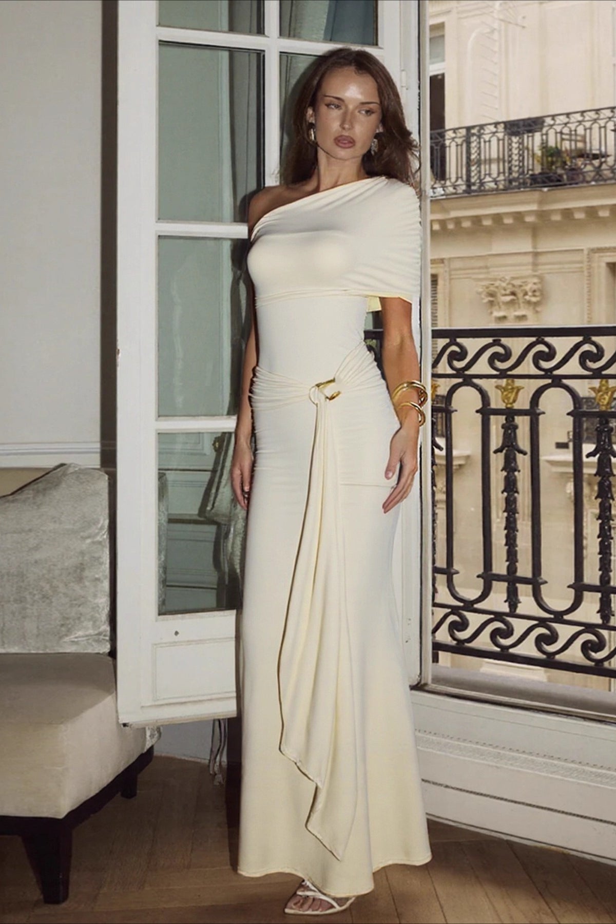 Taylor Asymmetrical Bodycon Maxi Dress - Elegant Occasion Dress for Women - Image 3