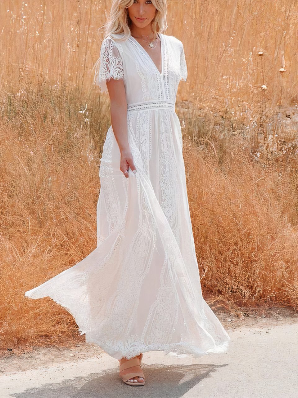 Tilda Bohemian Lace Maxi Dress - Elegant Occasion Dress for Women - Image 3