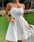 Tracy Tiered Ruffle Spaghetti Straps Mini Dress - Elegant Occasion Dress for Women