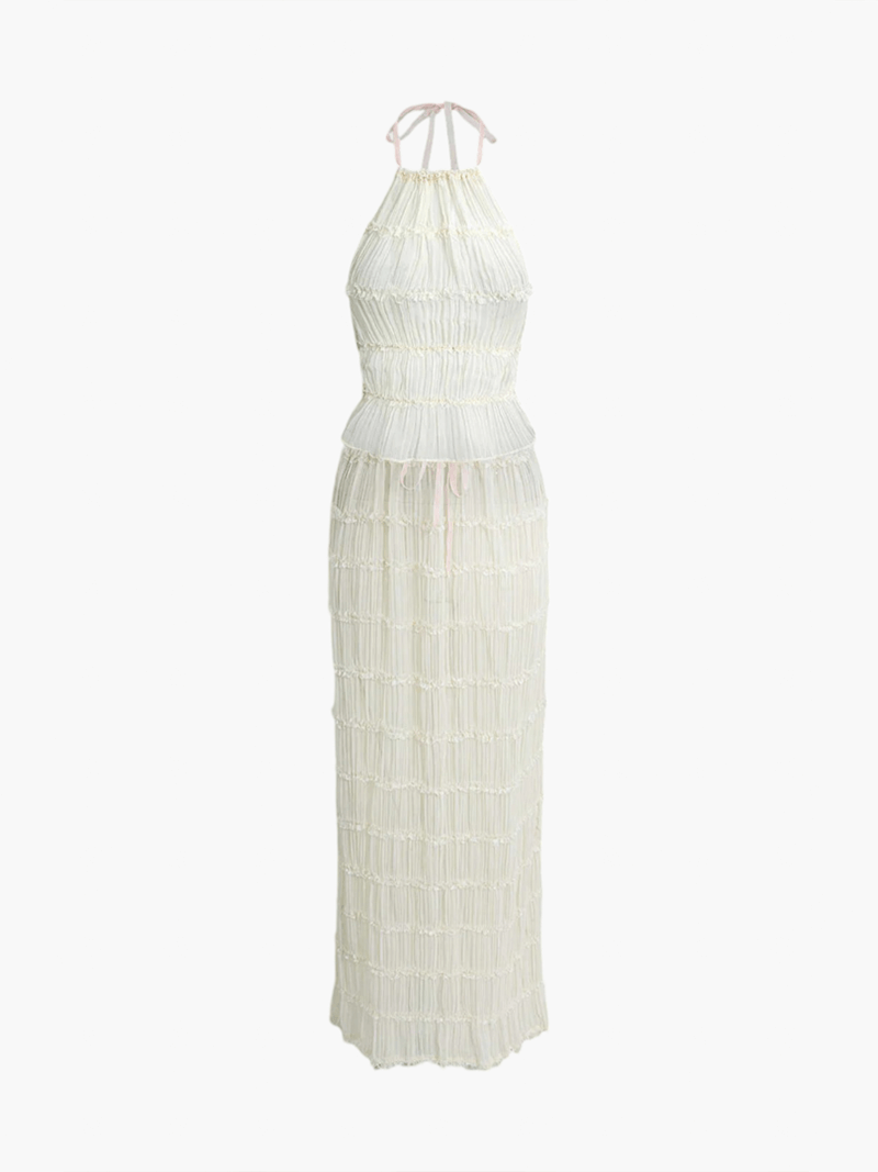 Valerie Ruffle Two-Piece Dress Set - Elegant Summer Outfit