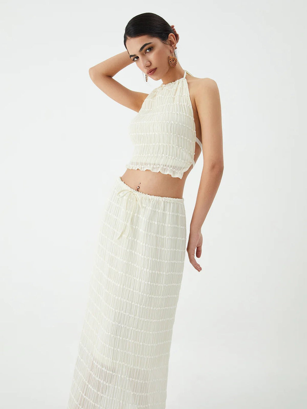 Valerie Ruffle Two-Piece Dress Set - Elegant Summer Outfit - Image 16