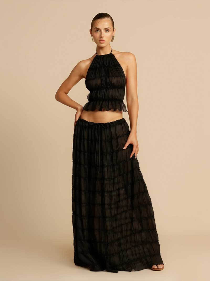 Valerie Ruffle Two-Piece Dress Set - Elegant Summer Outfit - Image 7