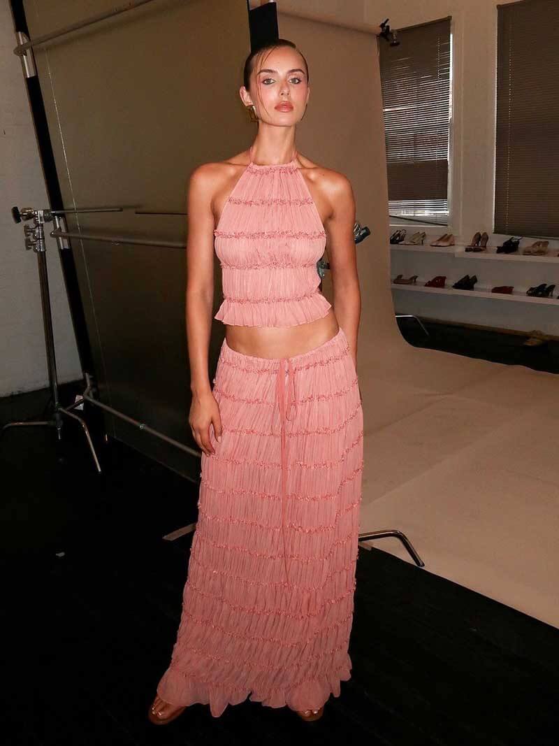 Valerie Ruffle Two-Piece Dress Set - Elegant Summer Outfit - Image 5