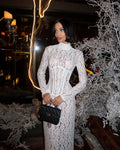 Raina Lace High-Neck Maxi Dress - Elegant Occasion Dress for Women - Image 3
