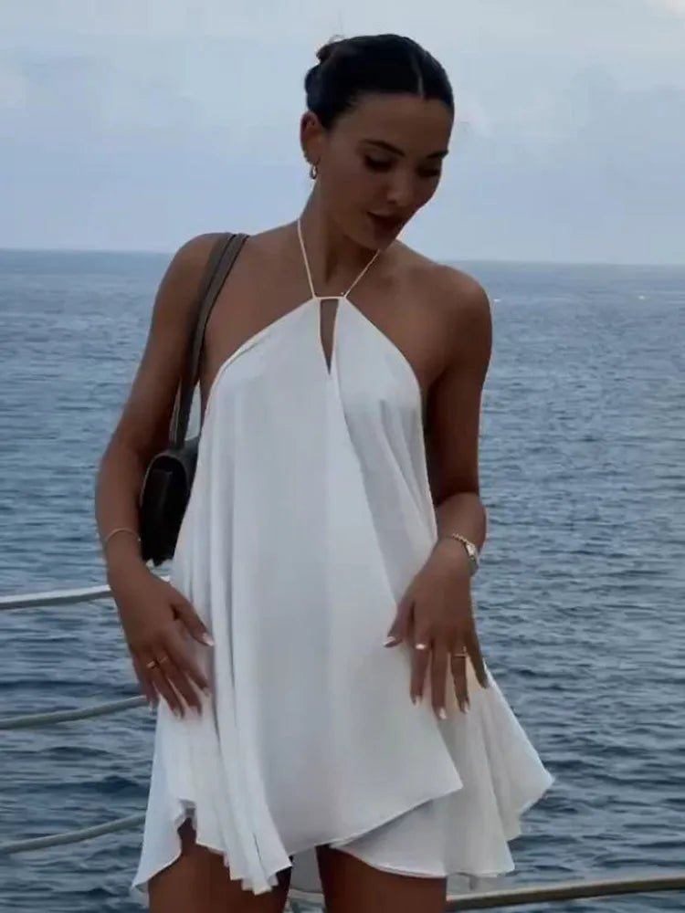 Zinnia Off-Shoulder Hollow Out Summer Dress - Elegant Occasion Dress for Women
