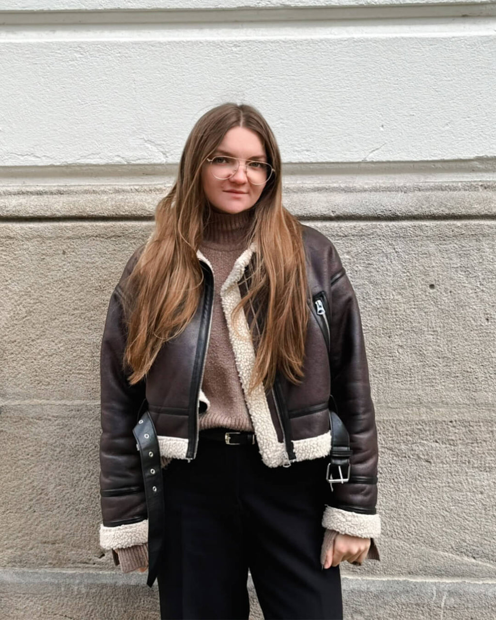 Elora Faux Leather Jacket - Women's Fall and Winter Outerwear - Image 6