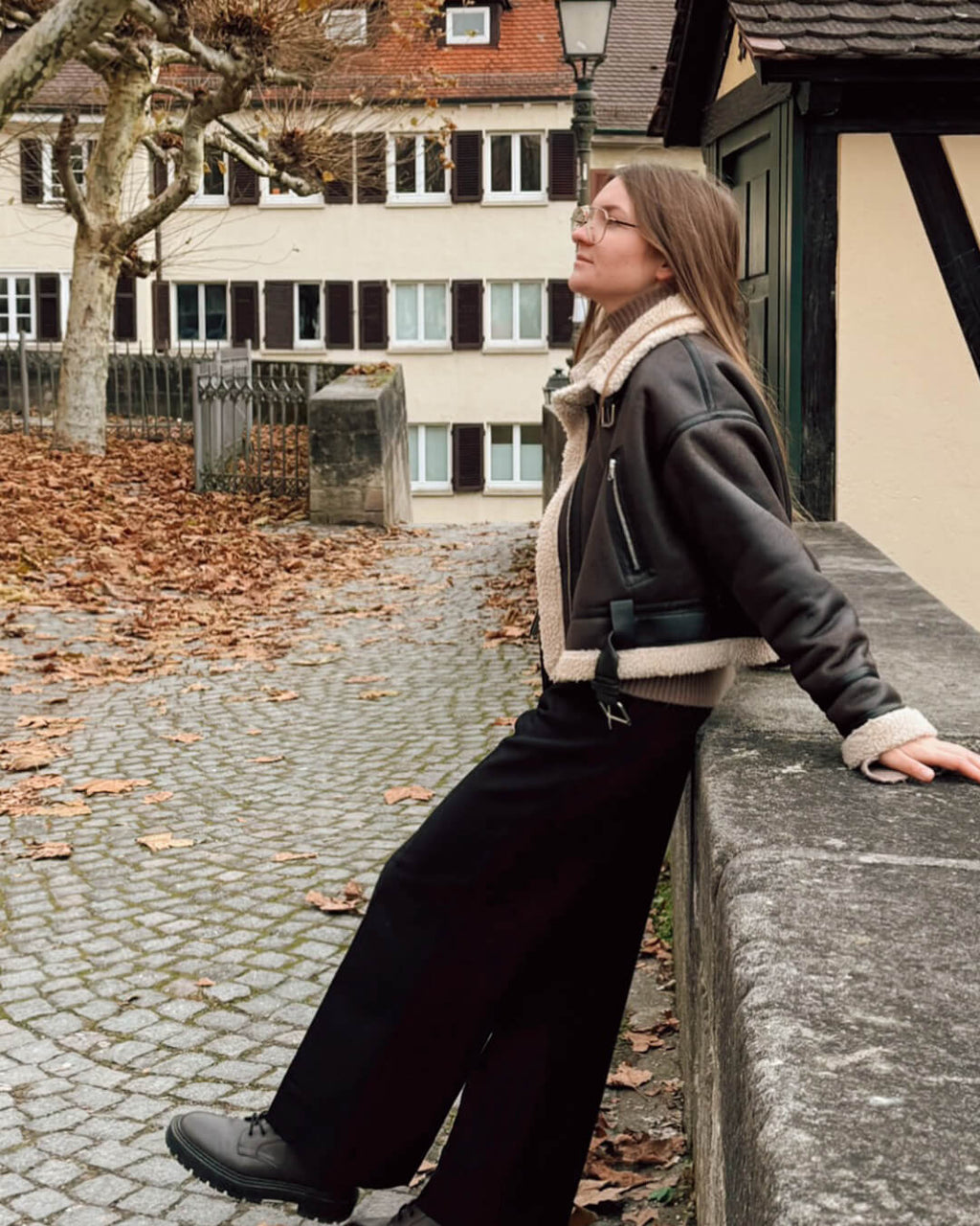 Elora Faux Leather Jacket - Women's Fall and Winter Outerwear - Image 5