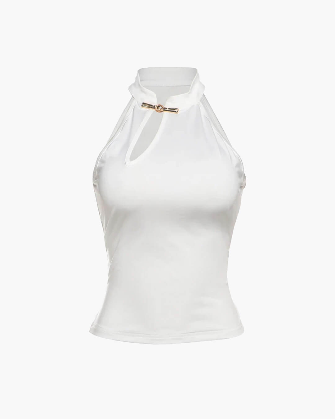 Gerda Cut-Out Halter Neck Crop Top - Women's Everyday Fashion Top - Image 6