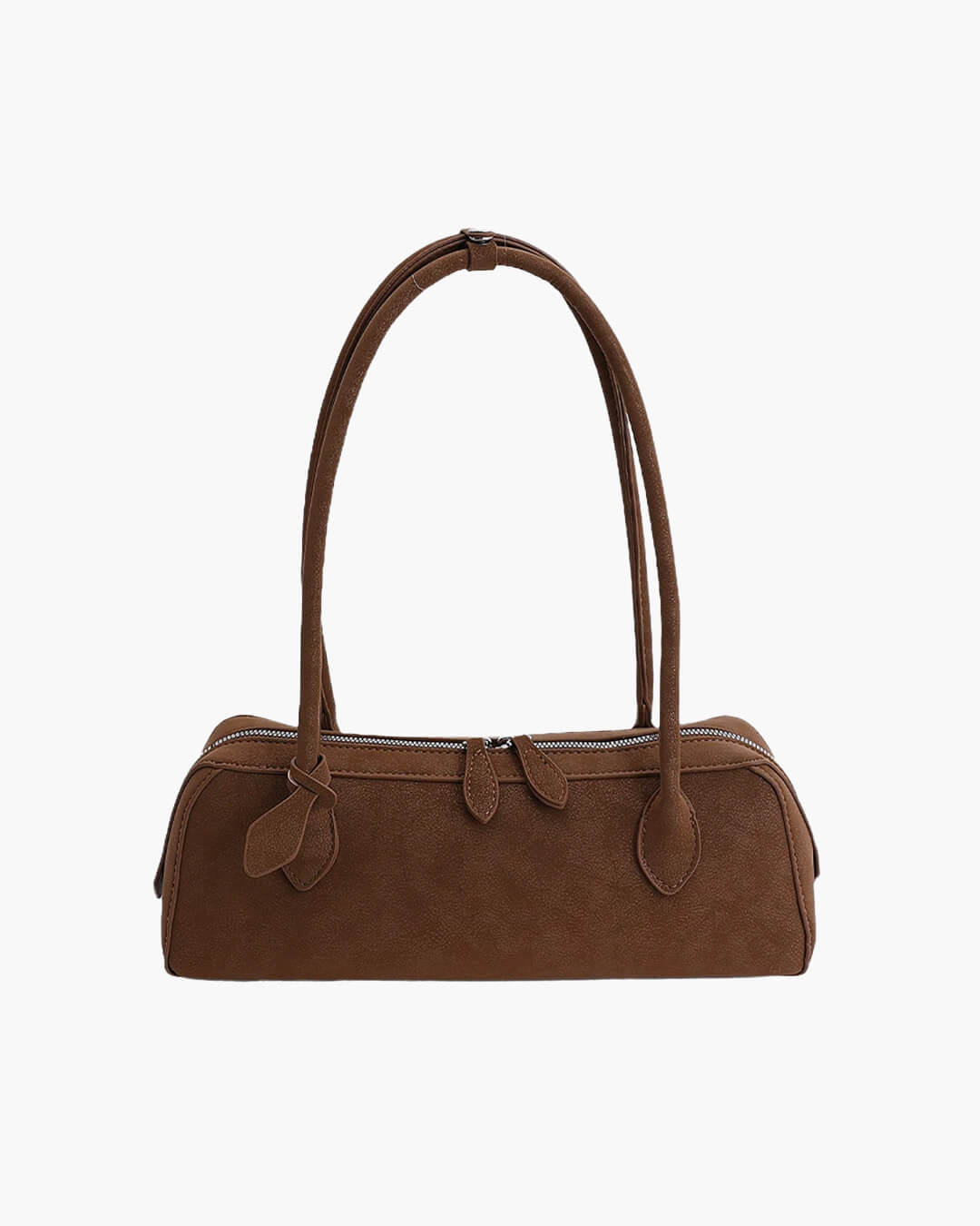 Adora Suede Baguette Shoulder Bag - Vintage Underarm Handbag - Image 8