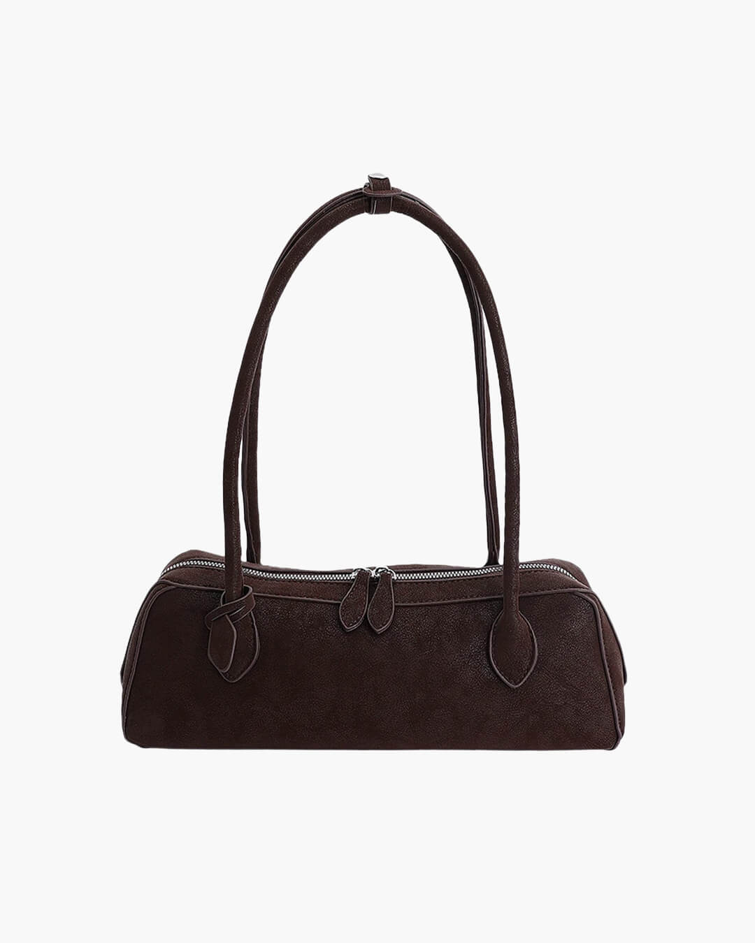 Adora Suede Baguette Shoulder Bag - Vintage Underarm Handbag