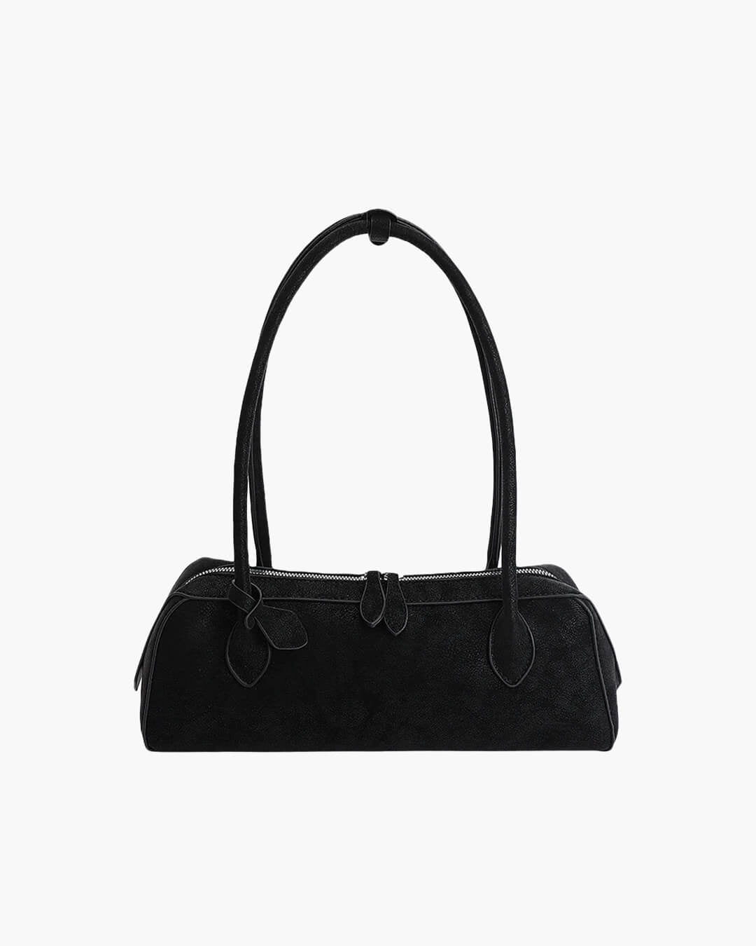 Adora Suede Baguette Shoulder Bag - Vintage Underarm Handbag - Image 7