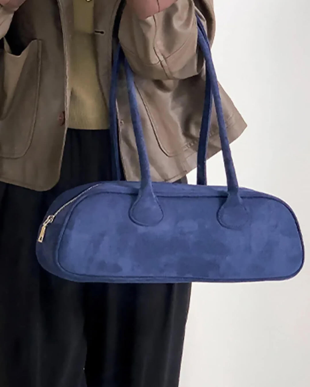 Aveline Vegan Suede Bag - Women's Everyday Handbag - Image 9