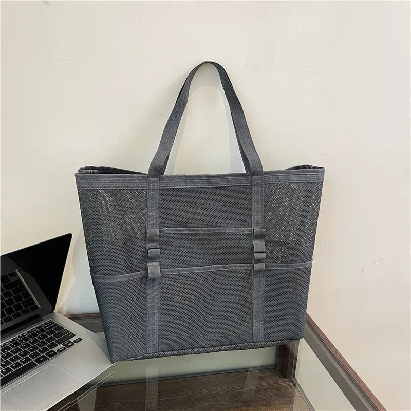 Layla Large Capacity Canvas Beach Tote - Women's Everyday Handbag - Image 8