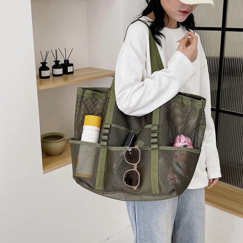 Layla Large Capacity Canvas Beach Tote - Women's Everyday Handbag - Image 3