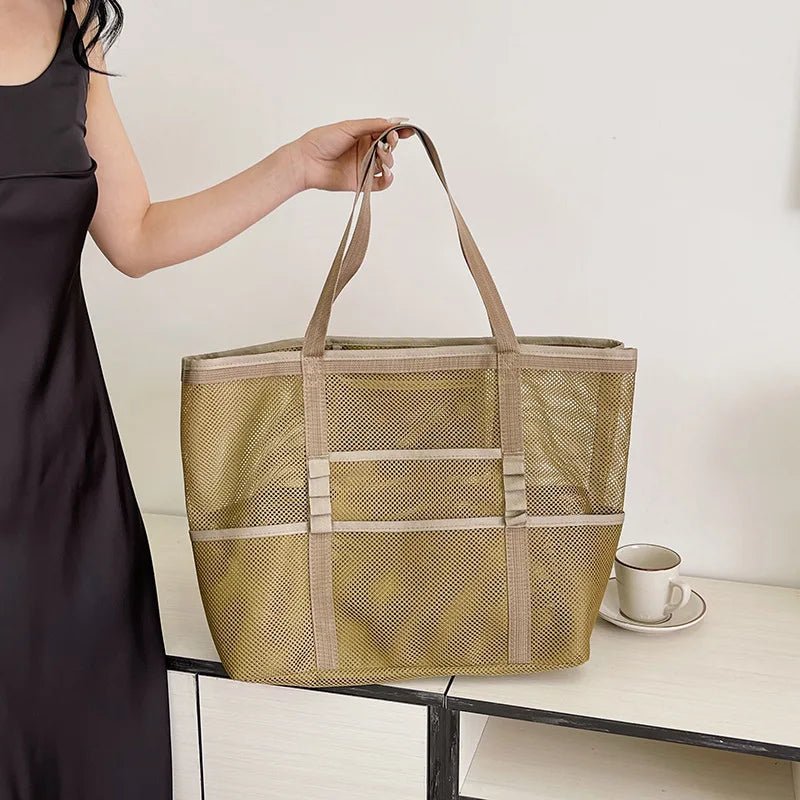 Layla Large Capacity Canvas Beach Tote - Women's Everyday Handbag - Image 6