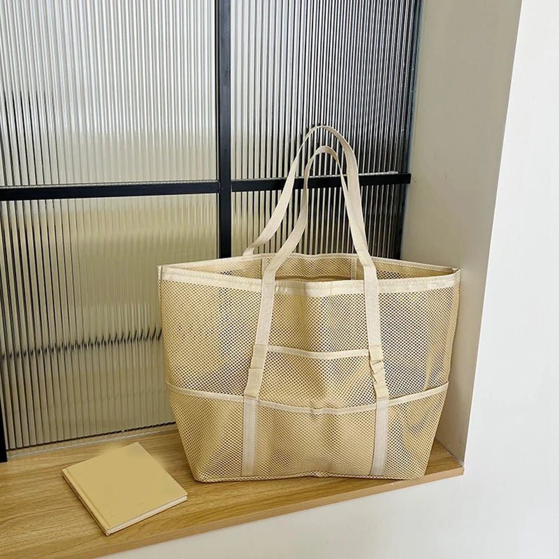 Layla Large Capacity Canvas Beach Tote - Women's Everyday Handbag - Image 9