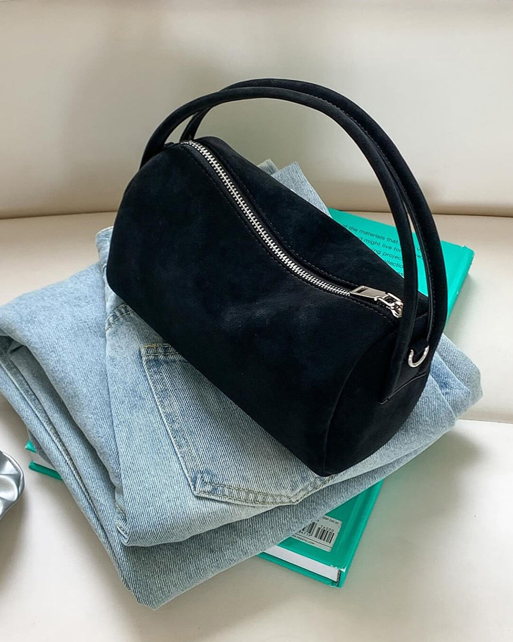 Adavy Vegan Suede Bag - Women's Everyday Handbag - Image 10