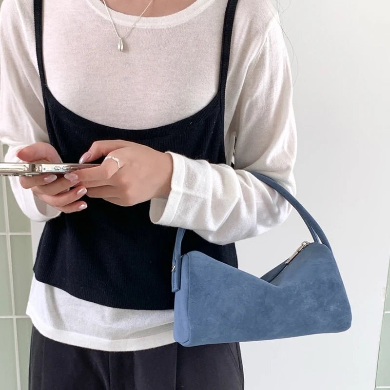 Adavy Vegan Suede Bag - Women's Everyday Handbag - Image 11
