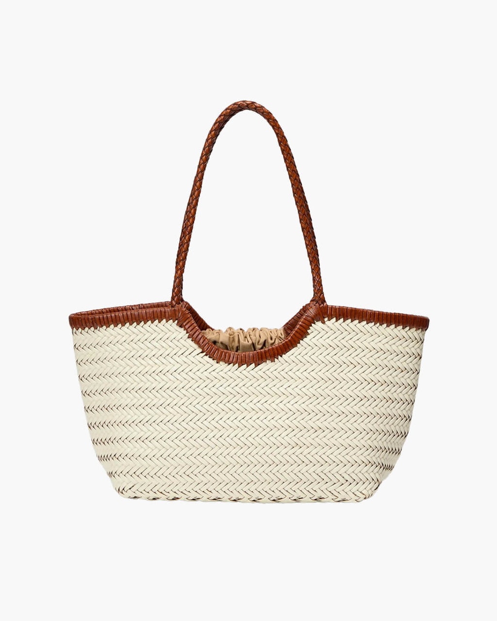 Bianca Handwoven Leather Tote Bag for Women - Woven Work Shoulder Bag - Image 11