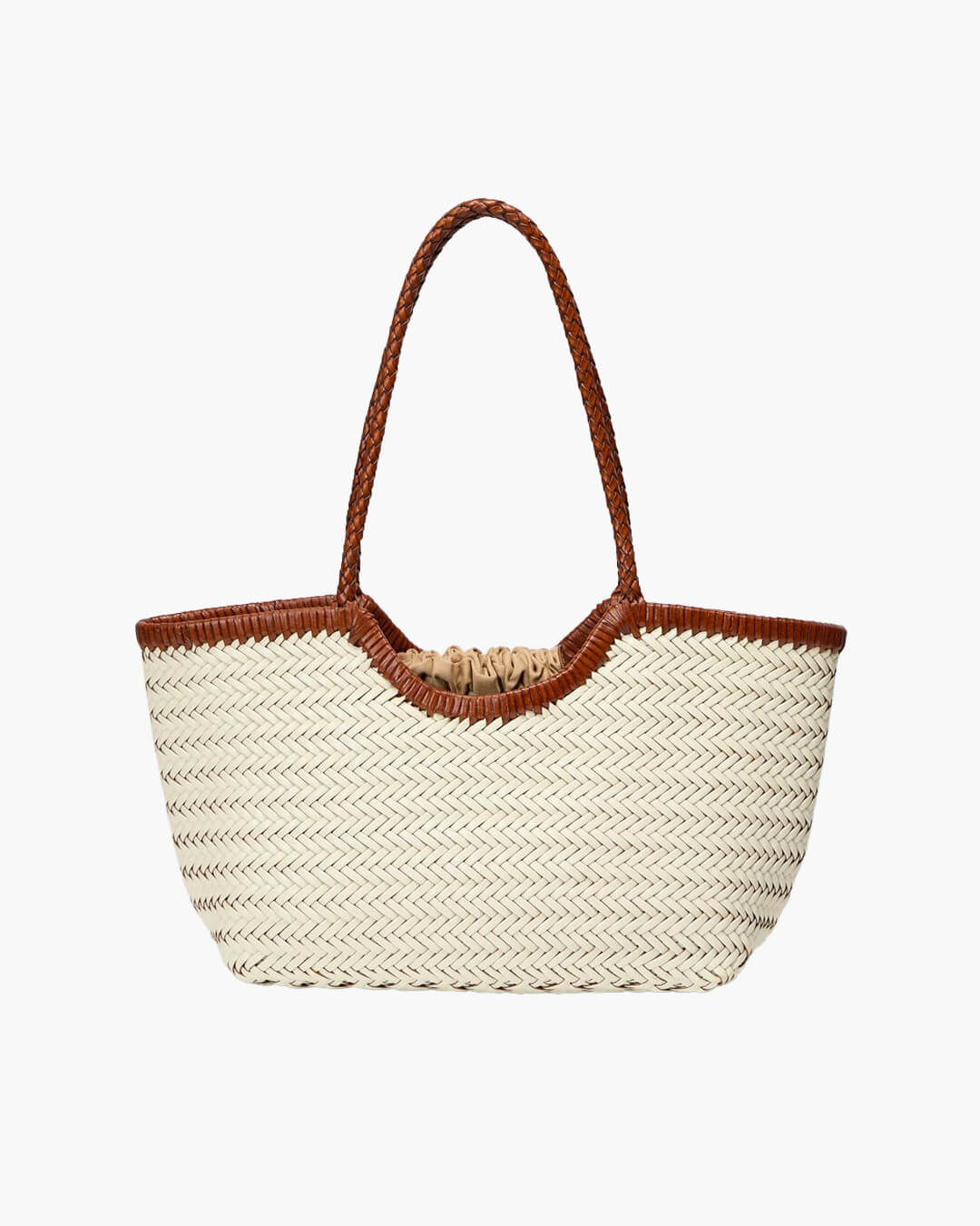 Bianca Handwoven Leather Tote Bag for Women - Woven Work Shoulder Bag - Image 11