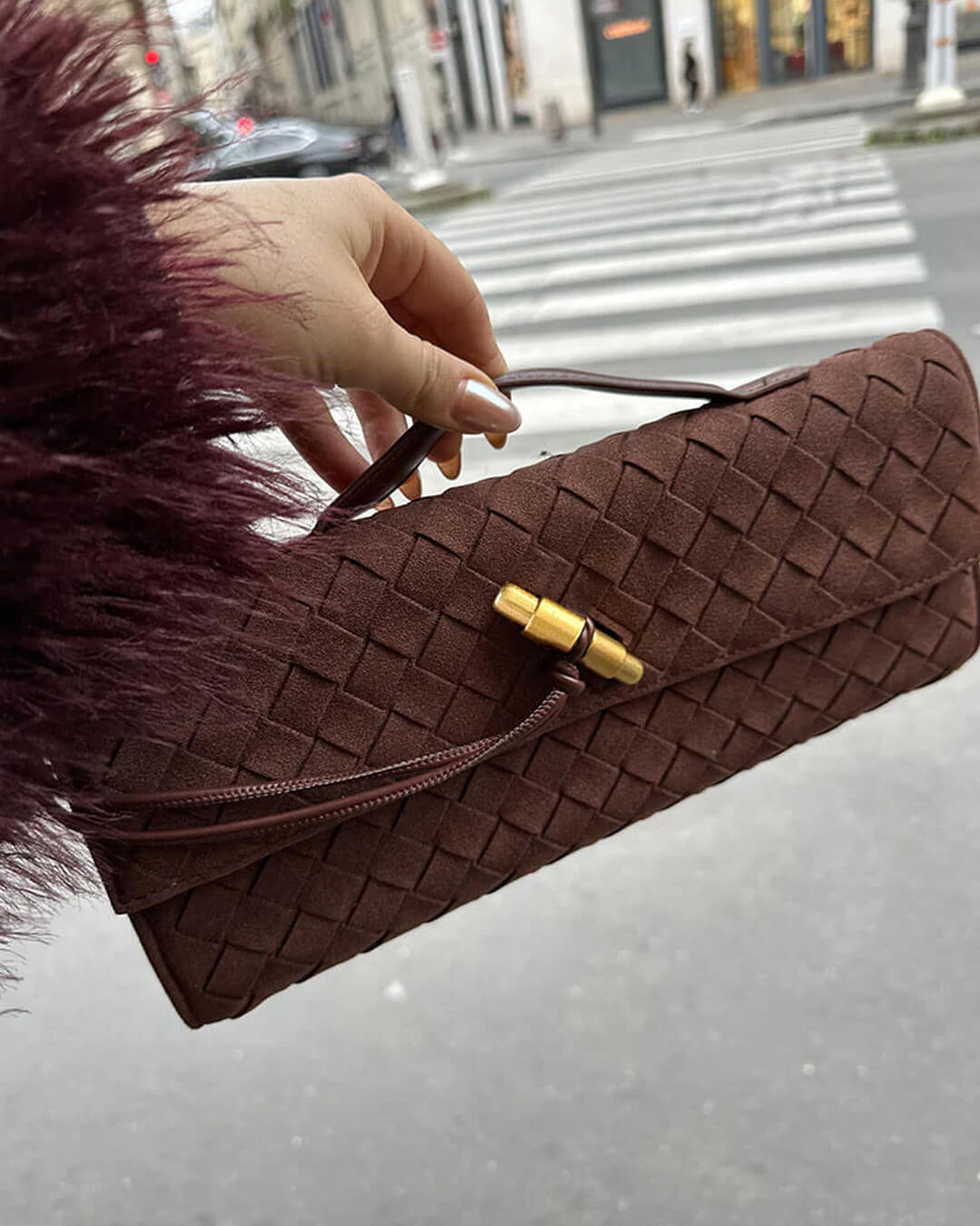 Bianca Suede Bag - Soft Suede Handbag - Image 4
