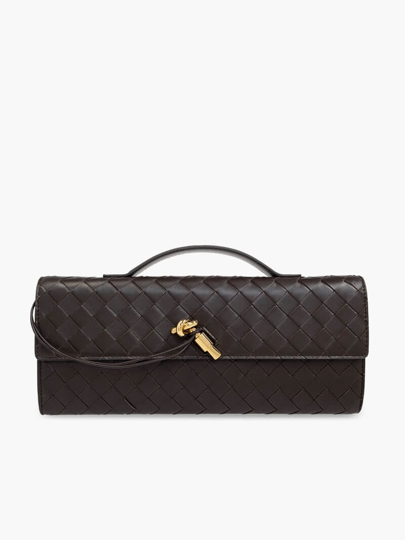 Bianca Woven Handbag - Vegan Leather Woven Handbag - Image 9