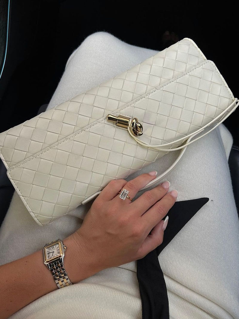 Bianca Woven Handbag - Vegan Leather Woven Handbag - Image 12