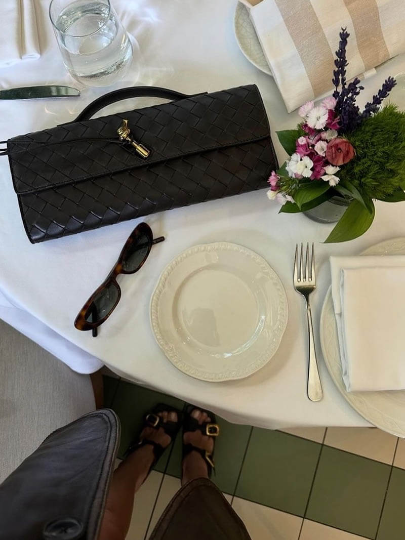 Bianca Woven Handbag - Vegan Leather Woven Handbag - Image 15