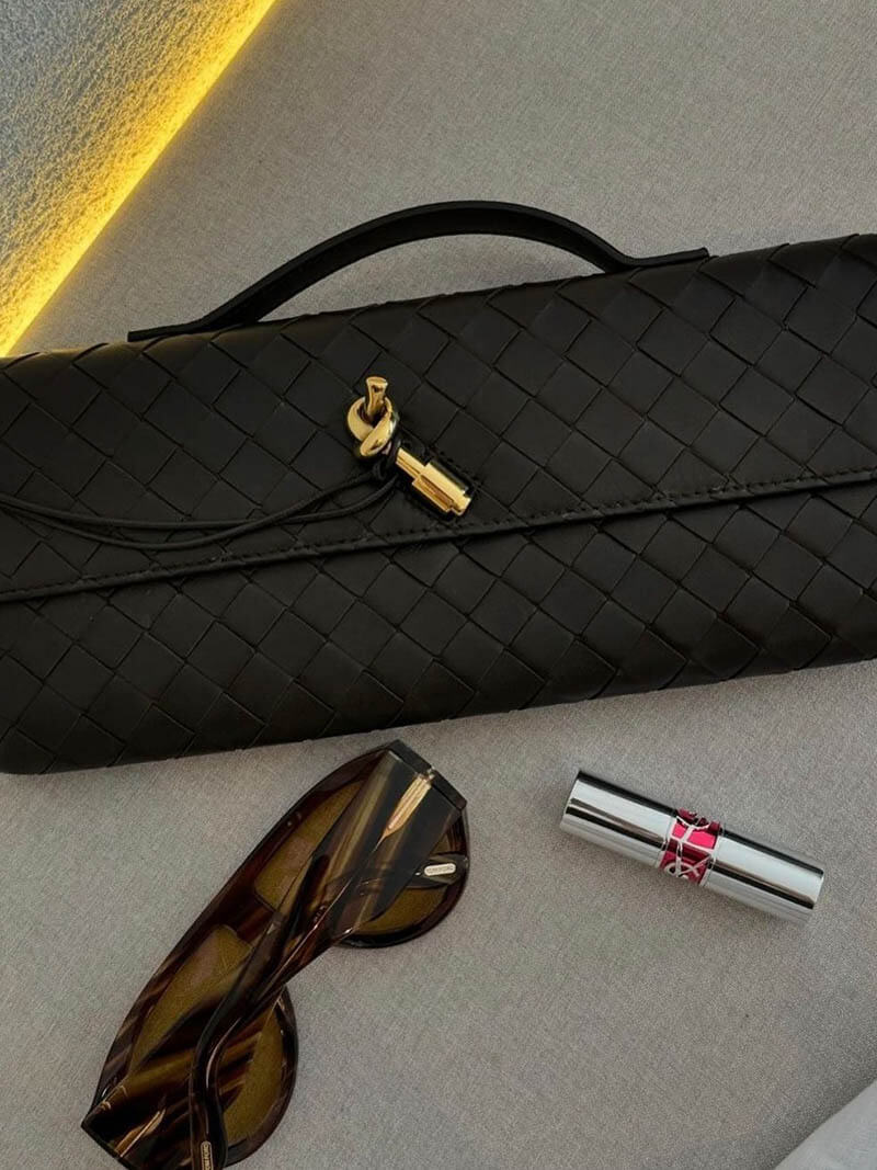 Bianca Woven Handbag - Vegan Leather Woven Handbag - Image 3
