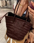 Blair Braided Bucket Shoulder Bag - Women's Everyday Handbag - Image 5