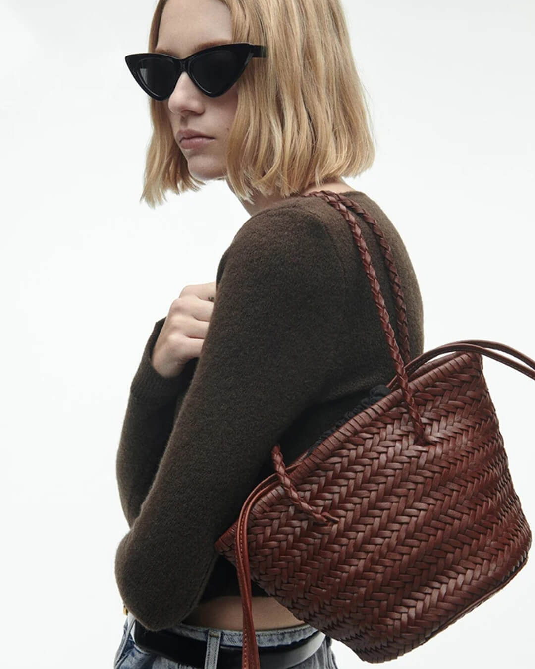 Blair Braided Bucket Shoulder Bag - Women's Everyday Handbag - Image 3